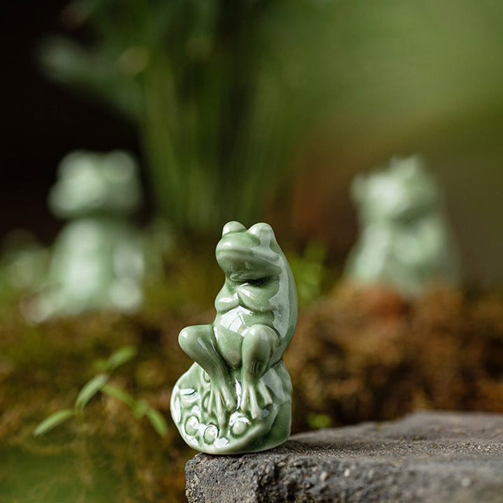 Buddha Stones, Mini, klein, Meditation, Lotus, ruhender Frosch, Keramik, Reichtum, Glück, Zuhause, Tee, Haustier, Figur, Dekoration - image 10