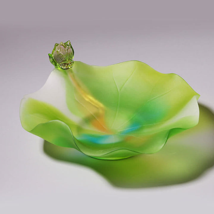 Feng Shui Lotus, handgefertigtes Liuli-Kristall-Kunststück, Heimbüro-Dekoration - image 6