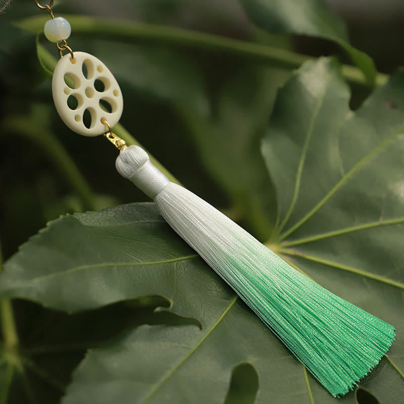 Buddha Stones Luck Stickerei Lotus Koi Fisch Kaninchen Blume Hanfu Tasche Umhängetasche Umhängetasche - image 7