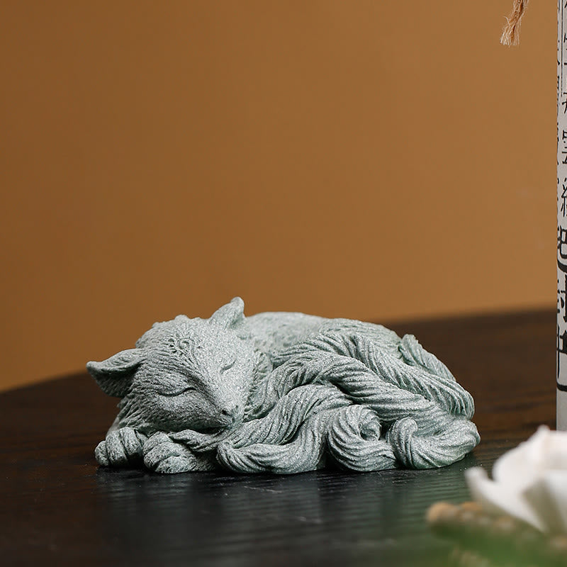 Buddha Stones Kleiner neunschwänziger Fuchs zum Schutz für Zuhause, Tee, Haustier, Dekoration - Neunschwänziger Fuchs - image 0
