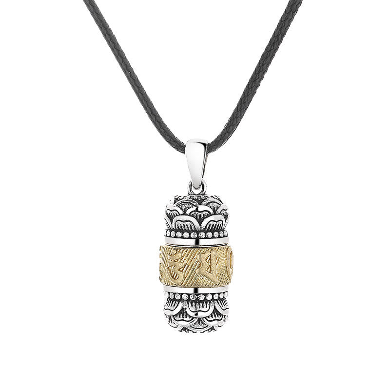 Buddha Stones, Tibet, Om Mani, Padme Hum, geschnitzt, Weisheit, Reinheit, Kette, Lederseil, Halsketten-Anhänger - image 5