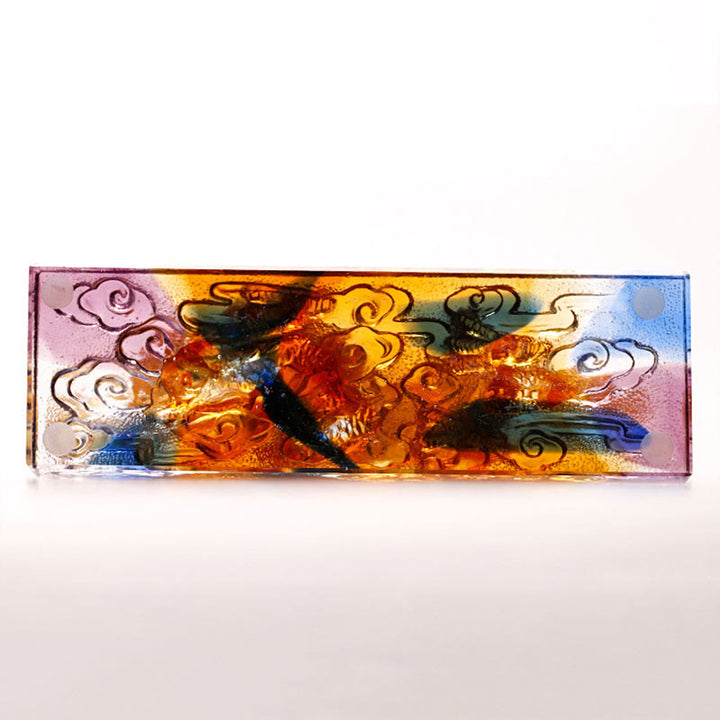 Buddha Stones, handgefertigt, mehrfarbig, Drachen-Liuli-Kristall, Kunststück, Schutz, Heim- und Bürodekoration - image 7