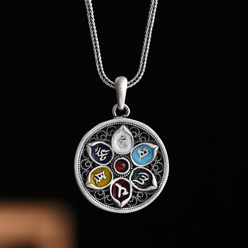 Buddha Stones, tibetischer Om Mani Padme Hum Reinheits-Halskettenanhänger - Om Mani Padme Hum (Liebe♥Fokus) - image 1