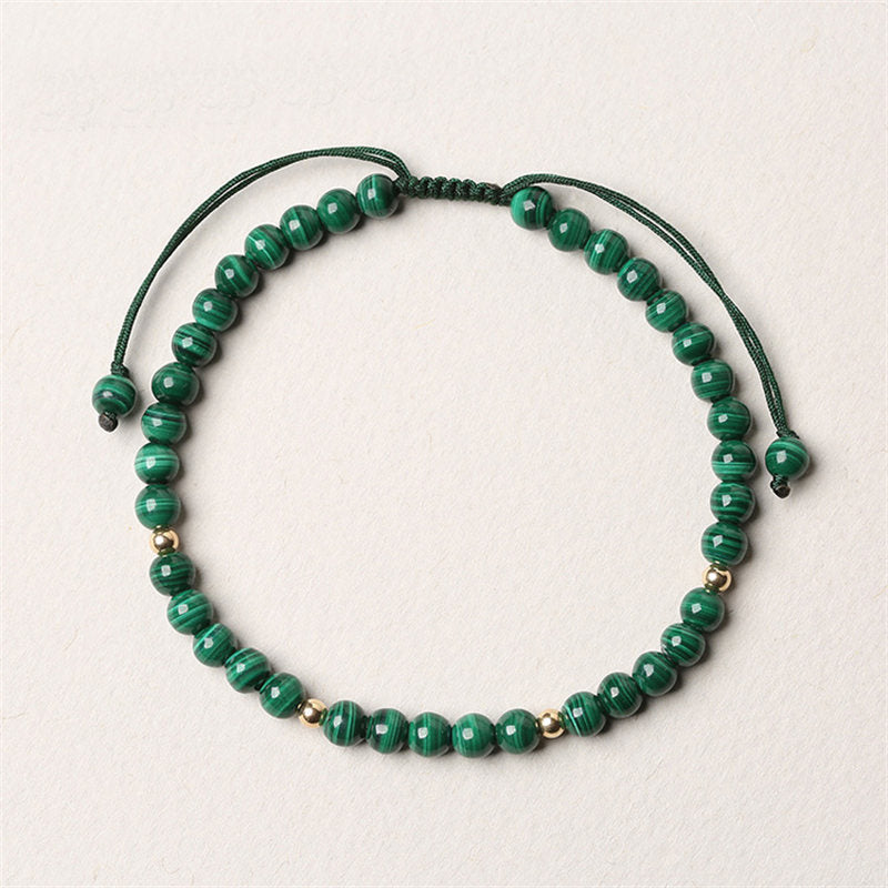 Buddha Stones Natürliches Malachit-Schutz-Ruhe-Armband - image 1