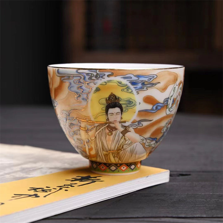 Buddha Stones Dunhuang Color Flying Apsaras Teetasse Kung Fu Teetasse