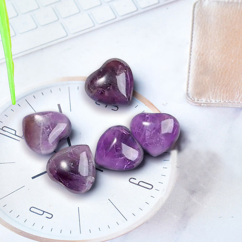Natürlicher Amethyst-Tigerauge-Stein, Liebesdekoration - Amethyst*5 Stück - image 1