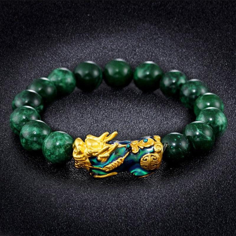 Buddha Stones FengShui PiXiu Jade Schutzarmband