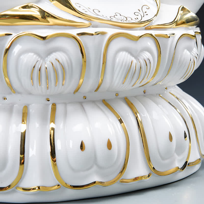 Chenrezig Bodhisattva Avalokitesvara Success Keramikstatue Heimdekoration - image 9