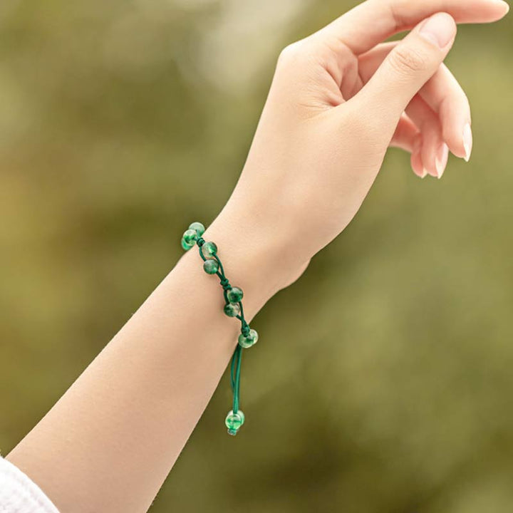 Buddha Stones Roter Achat Moosachat Zinnober Ruhe Armband