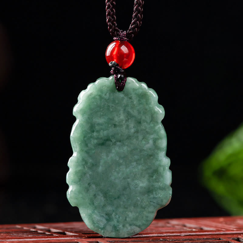 Buddha Stones, natürliche Jade, 12 chinesische Sternzeichen, Wohlstands-Halsketten-Anhänger