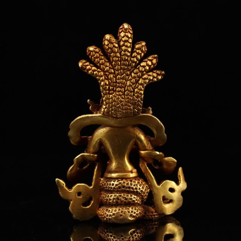 Bodhisattva Nagarjuna Schutz Kupfer Statue Dekoration - image 7