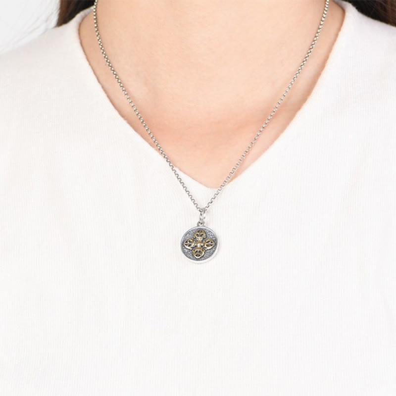 Buddha Stones 925 Sterling Silber Doppel Dorje Vajra Segen Halskette Anhänger - image 8