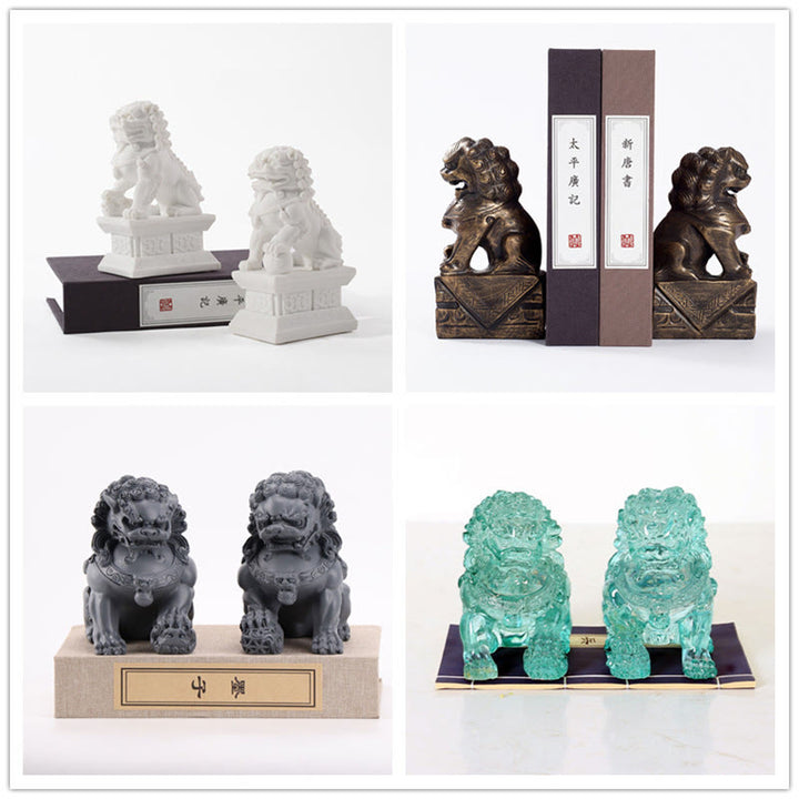 2 Stück Löwen-Statue, Mut, Stärke, Kunstharz, Heim- und Bürodekoration - image 14