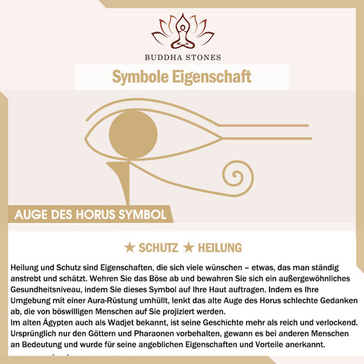 Buddha Stones Auge des Horus Schutz Halskettenanhänger