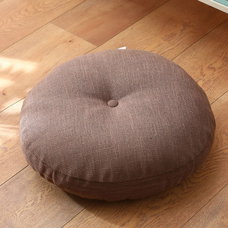 Lotus einfaches Muster Leinen Meditation Sitzkissen Home Wohnzimmer Dekoration - Abnehmbar - 40 cm * 10 cm - Bräunen - image 10