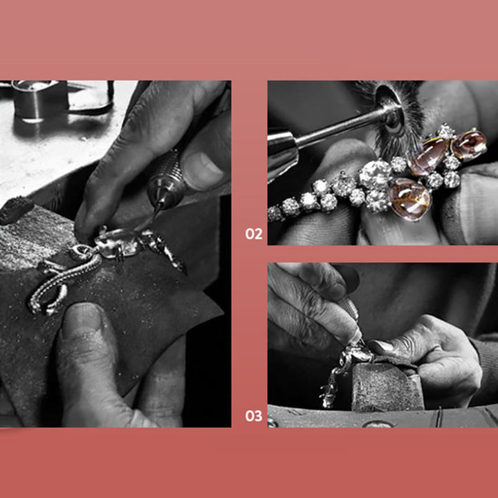 Buddha Stones 925 Sterling Silber Jahr des Drachen verheißungsvoller goldener Drache Glück rotes Seilkettenarmband - image 20