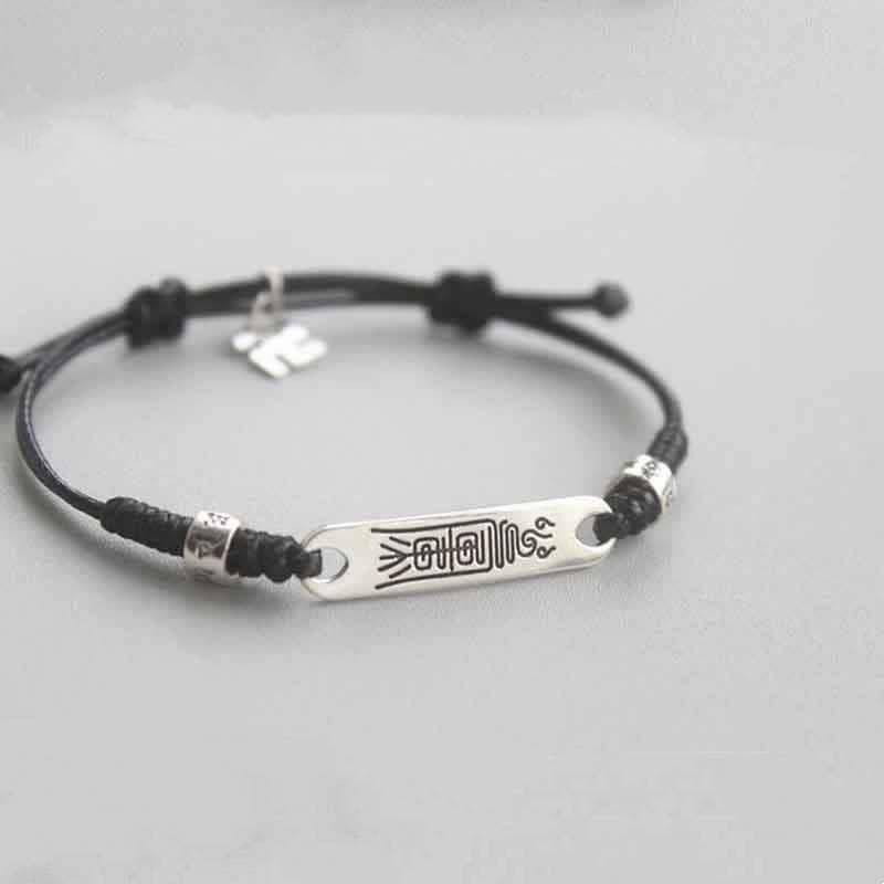 Buddha Stones 925 Sterling Silber Rote Schnur Glück Stärke Flechtarmband - image 9