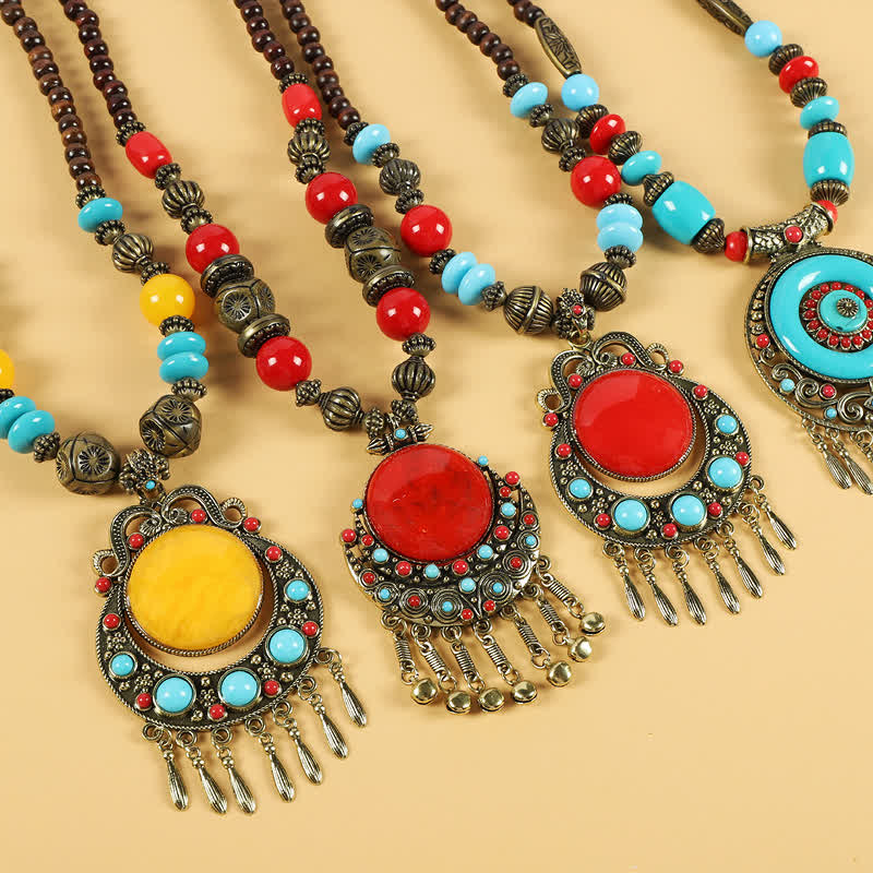 Tibetische Retro-Perlen, Quasten-Haarschmuck, Haarschmuck - image 1