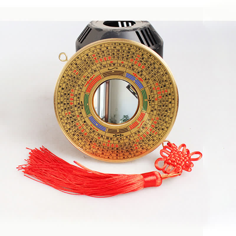 Feng Shui Bagua Karte Kupfermünze Chinesische Knotenbalance Energiekarte - 12 cm - Bagua-Karte - Konvexspiegel - image 5