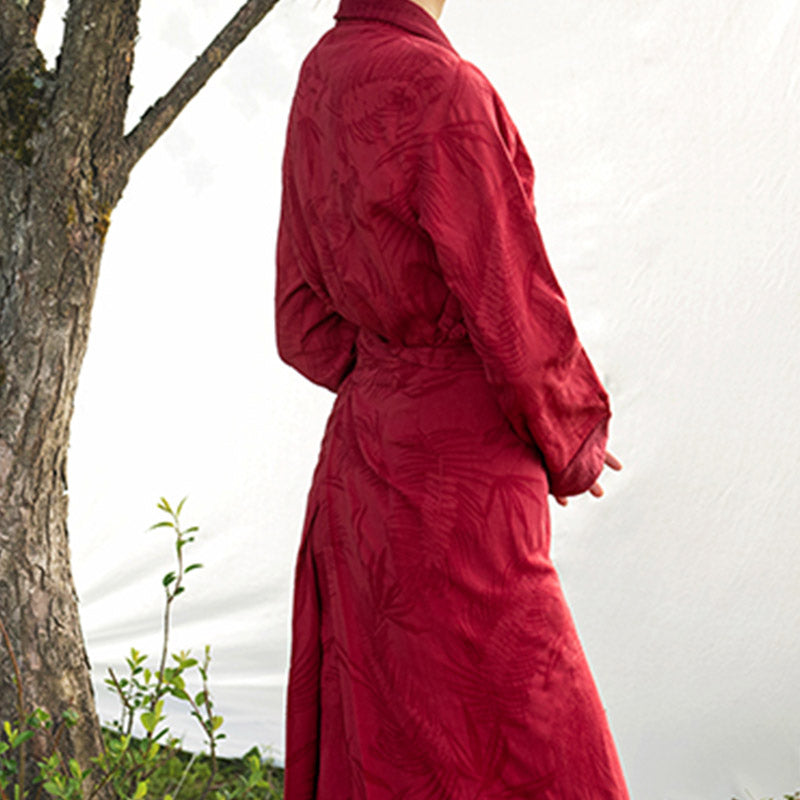 Buddha Stones Tibetisches Kleid Kleidung Lhasa Langes Wickelkleid Maxikleid Damenbekleidung - image 15