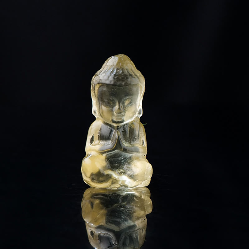 Buddha Stones, verschiedene Kristalle, Amethyst, rosa Kristall, Weiß Kristall, Citrin, Buddha, geschnitzt, spirituelle Heilung, Halskette, Anhänger, Dekoration