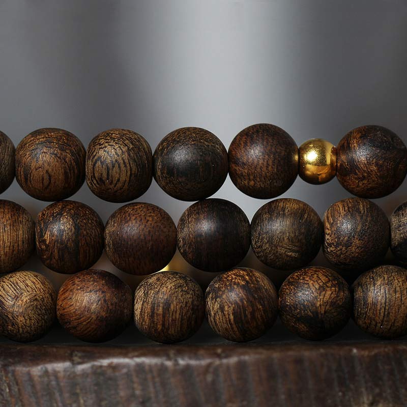 Buddha Stones 108 Mala Perlen Nha Trang Agarwood Türkis Gebet Meditationsarmband Mala