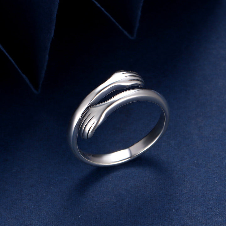 Buddha Stones 925 Sterling Silber Love Hug Daumenring - image 2