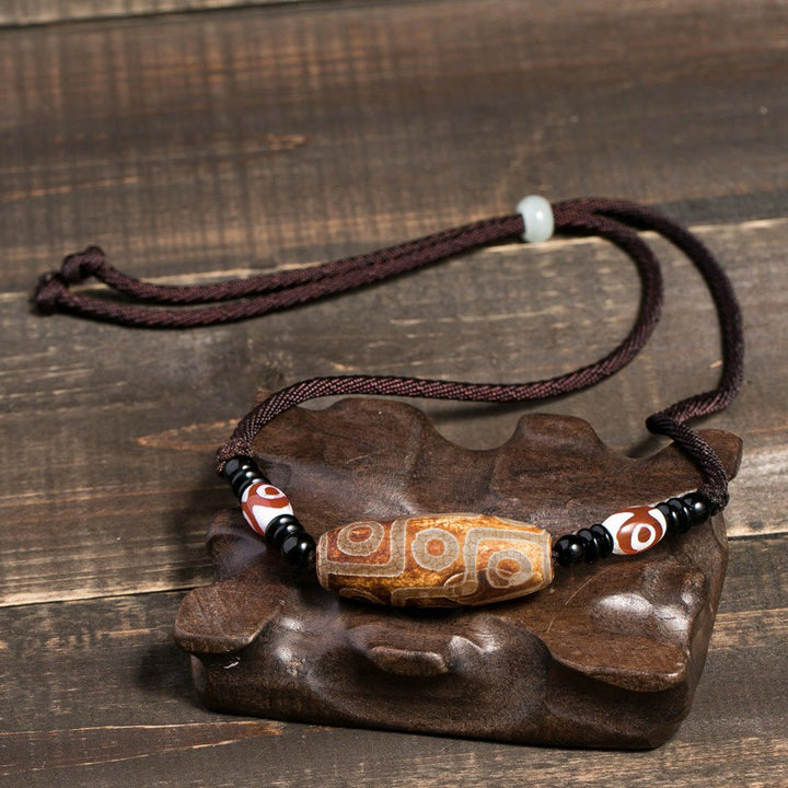 Buddha Stones Tibetische Neun-Augen-Dzi-Perlen-Schutzschnur-Halskette - image 8