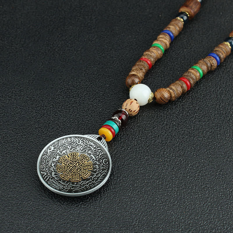 Buddha Stones, tibetische Om Mani Padme Hum Gebetsmühle, Rotation, Vajra-Holz-Halsketten-Anhänger - image 23