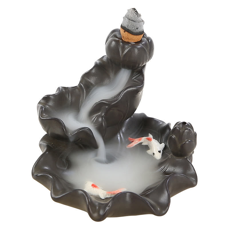 Buddha Stones Koi Fish Lucky Räuchergefäß Dekoration - image 8