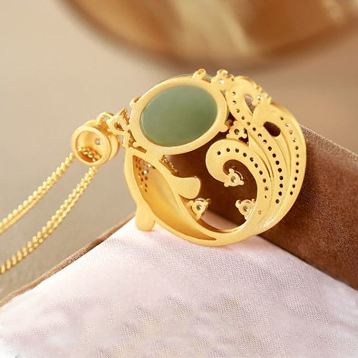 Buddha Stones Cyan Jade Koi Fisch Heilung Ruhe Halskette Anhänger - image 11