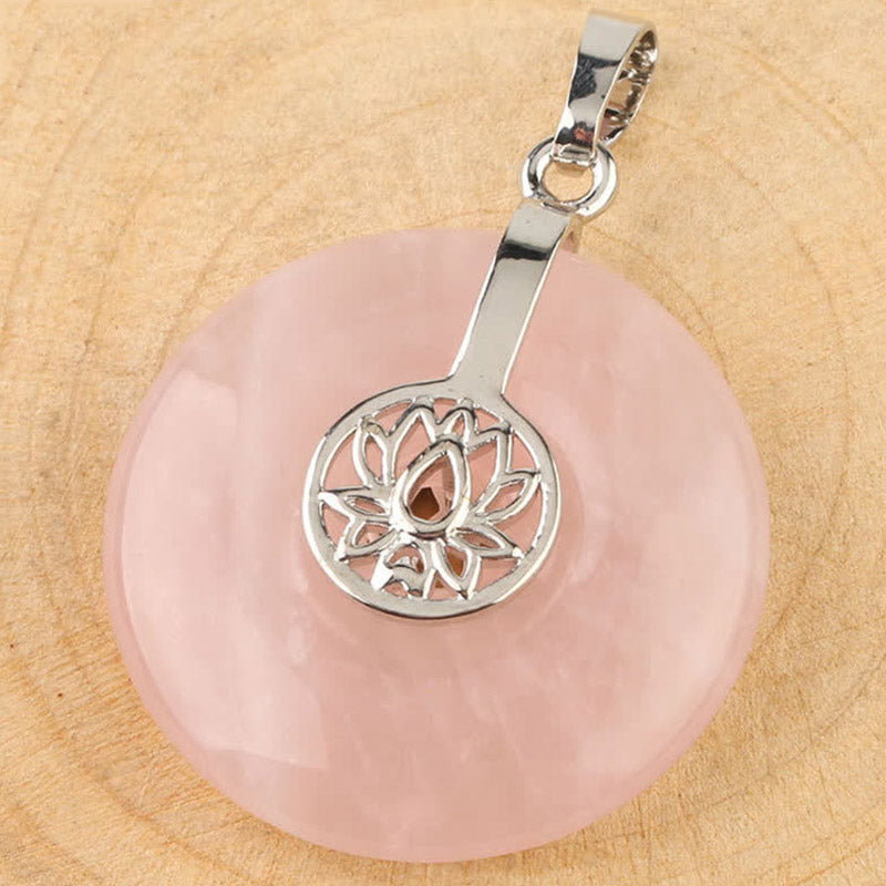 Buddha Stones, verschiedene Kristall-Amethyst-Rosa-Kristall-Lotus-Heilungs-Halsketten-Anhänger - image 10