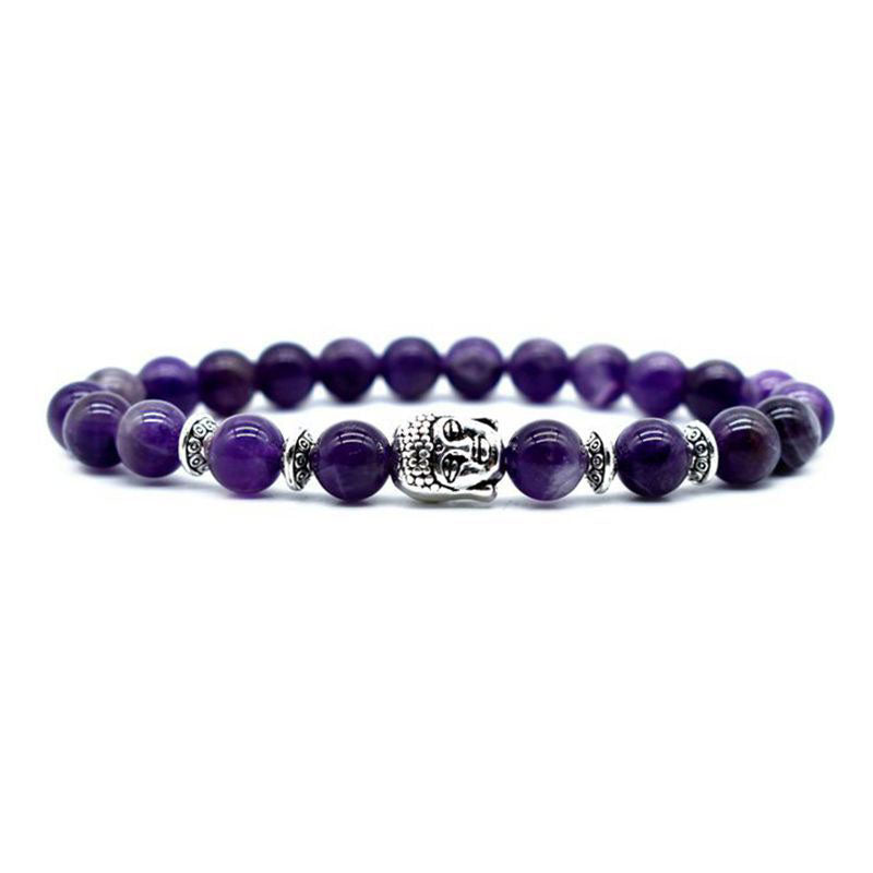 Buddha Stones Amethyst Love Healing Armband - Amethyst - image 0