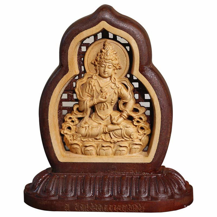 Vajrasattva Buddha Holz graviert Mitgefühl Statue Figur Dekoration - image 1
