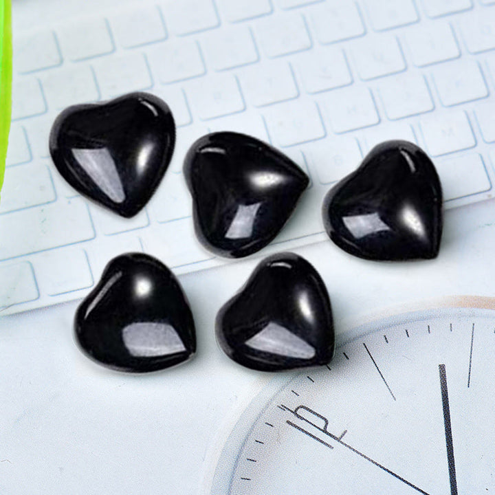 Natürlicher Amethyst-Tigerauge-Stein, Liebesdekoration - Schwarzer Onyx*5 Stück - image 13