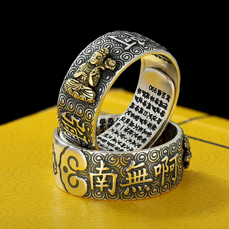 Verstellbarer Ring mit Buddha Stonesn, chinesischem Sternzeichen, Natal, Buddha, Reichtum, Glück