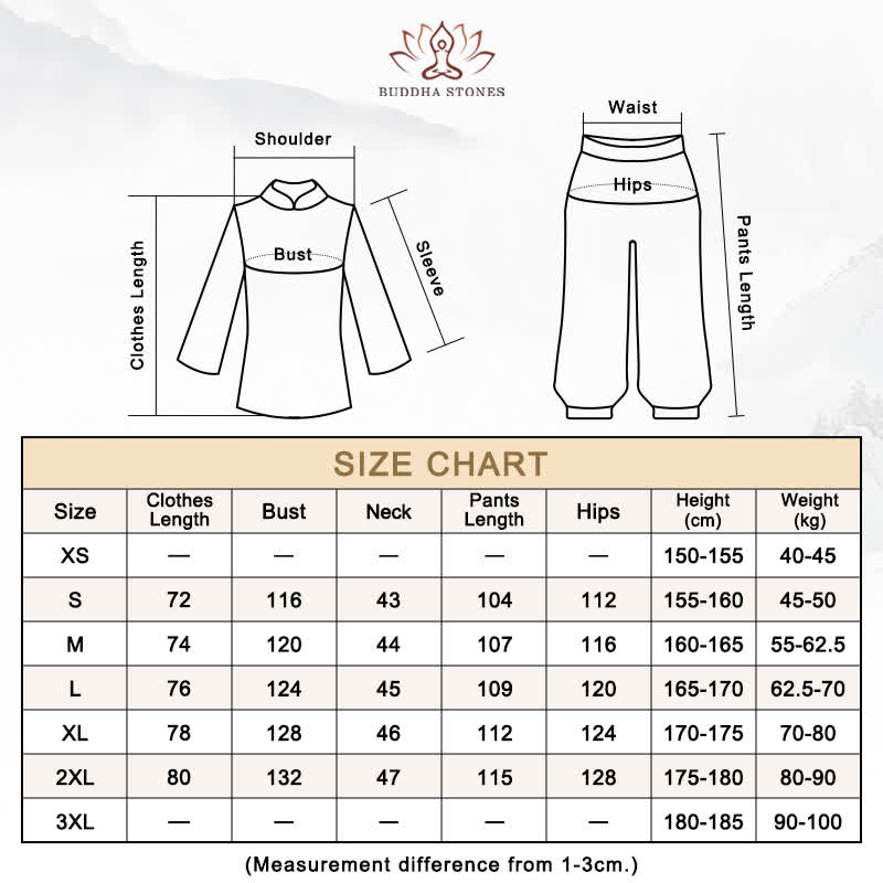 Tai Chi Qigong Meditation Gebet Spirituelle Zen Praxis Unisex Baumwoll-Leinen-Kleidungsset - image 26