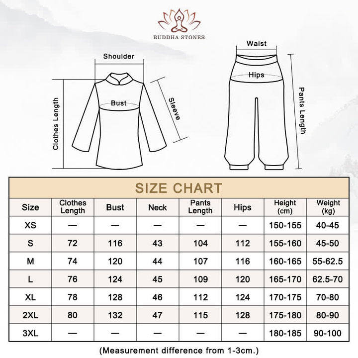 Tai Chi Qigong Meditation Gebet Spirituelle Zen Praxis Unisex Baumwoll-Leinen-Kleidungsset - image 26