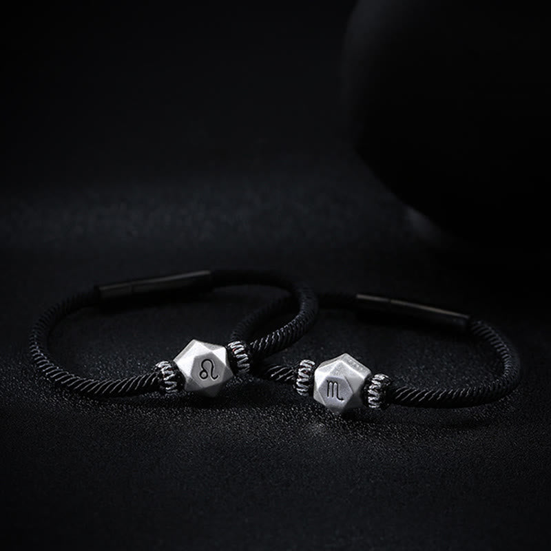 Buddha Stones 999 Sterling Silber 12 Sternbilder des Tierkreises Schutz Handgefertigtes Schnurarmband - image 9