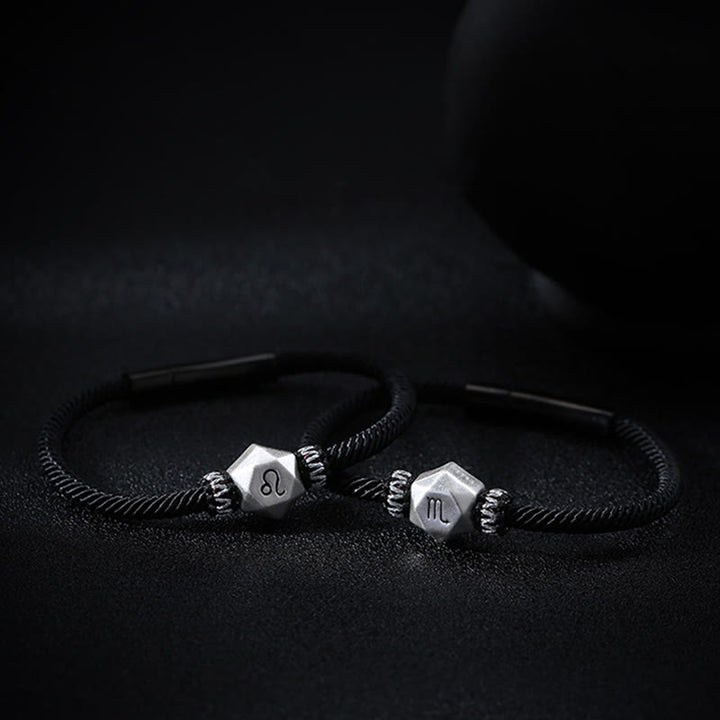 Buddha Stones 999 Sterling Silber 12 Sternbilder des Tierkreises Schutz Handgefertigtes Schnurarmband - image 9