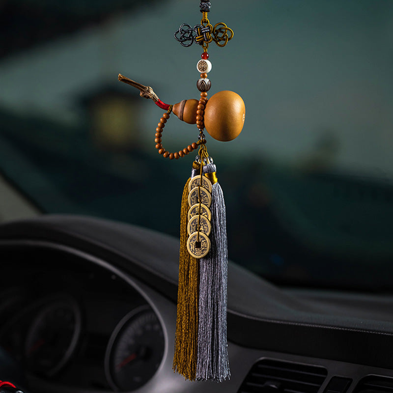 Buddha Stones, Feng-Shui-Münzen, Kürbis, chinesischer Knoten, Glücksmünzen, fünf Kaiser, Geld, Reichtum, Quasten, Dekoration - image 1