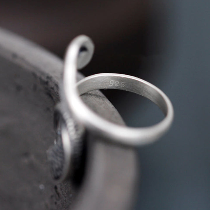 Buddha Stones 925 Sterling Silber Koi Fisch Wasser Welligkeit Glück Reichtum Ring - image 3