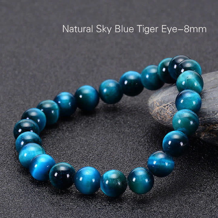 Buddha Stones Blaues Tiger-Augenschutz-Armband - image 3