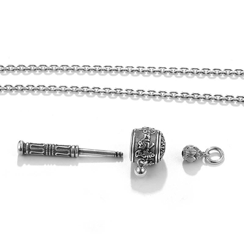 Buddha Stones, tibetische Om-Mani-Padme-Hum-Gebetsmühle, Lotus-Weisheit, drehbarer Halsketten-Anhänger - image 8