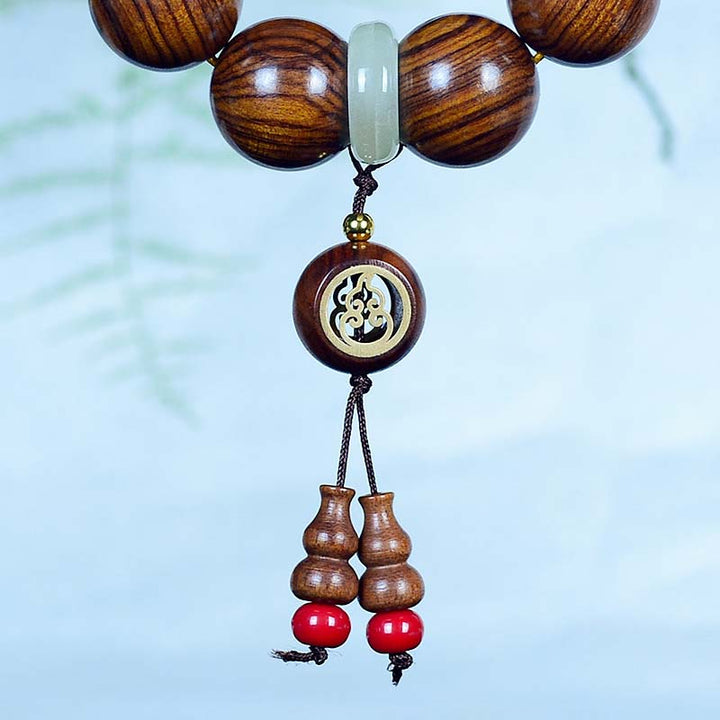 Buddha-Steine Rosenholz Wärme Ruhe Kürbis Charm Armband