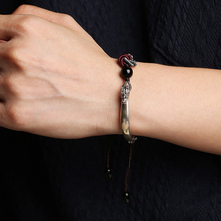 Handgefertigtes geflochtenes Armband aus 925er-Sterlingsilber mit Buddha Stonesn - image 8