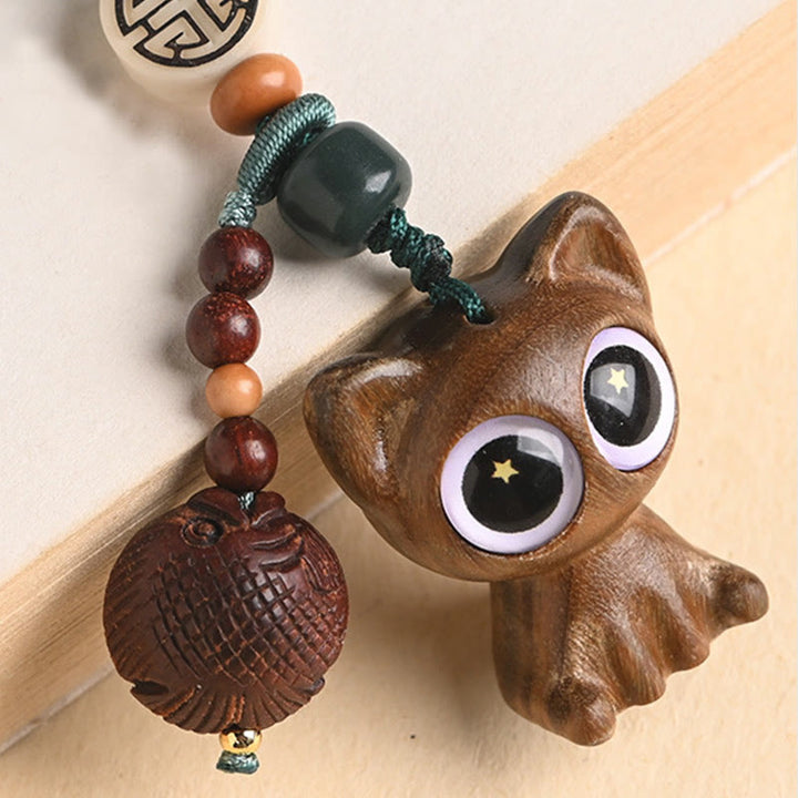 Buddha Stones, grünes Sandelholz, glückliche Katze, Koi-Fische, Heilung, Schlüsselanhänger, Handy-Hängedekoration - image 24