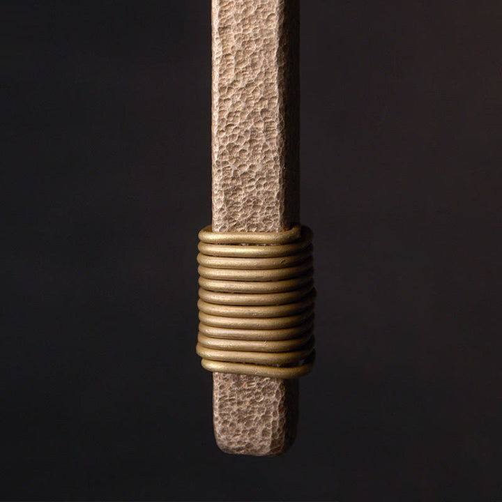 Buddha Stones ​​Vintage-Halskette mit strukturiertem Design aus Messing und Kupfer – Anhänger für Reichtum - image 4