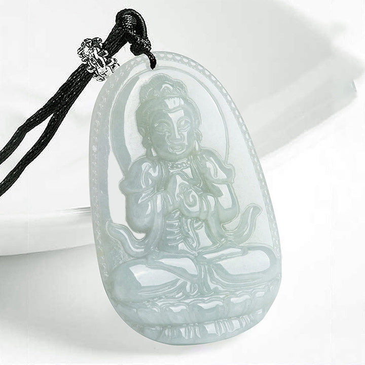 Buddha Stones Chinesisches Sternzeichen Natal Buddha Jade Reichtum Wohlstand Halskette Anhänger - Ziege/Affe - image 13