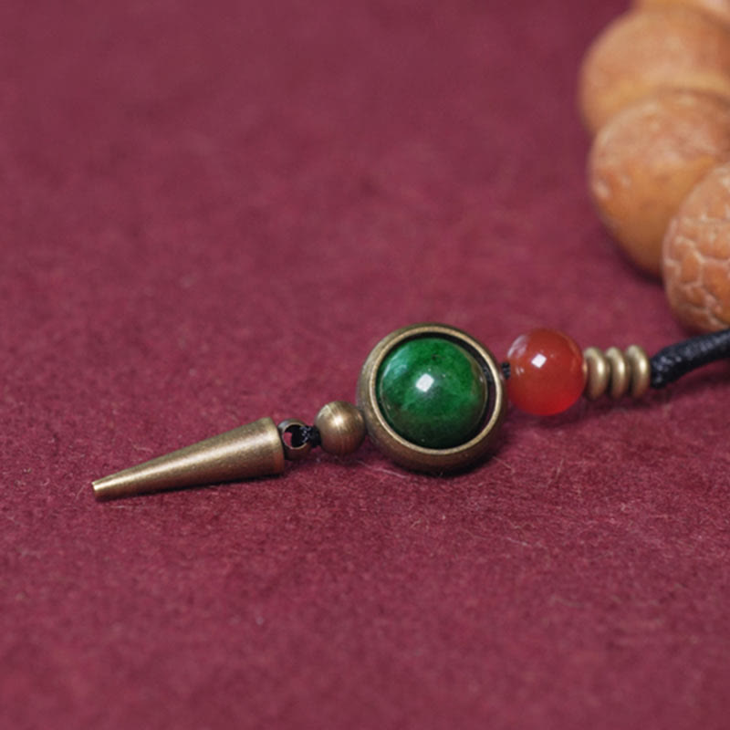Buddha Stones Tibetisches Bodhi-Samen-Dzi-Perlen-Friedens-Charm-Armband (Mala) - image 3